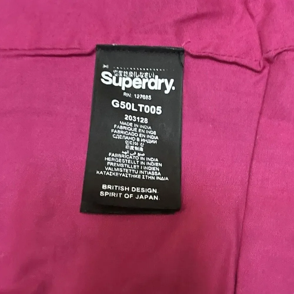 Superdry The Rookie Peacoat Jacket Black Wool Blend Double Breasted Women S